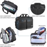 KROSER Laptop Bag Stylish Laptop Briefcase Fits Up to 17.3 Inch Expandable Water-Repellent Shoulder Messenger Bag Computer Bag with RFID Pockets for Business/Travel/School/College/Men/Women-Black - Image 4